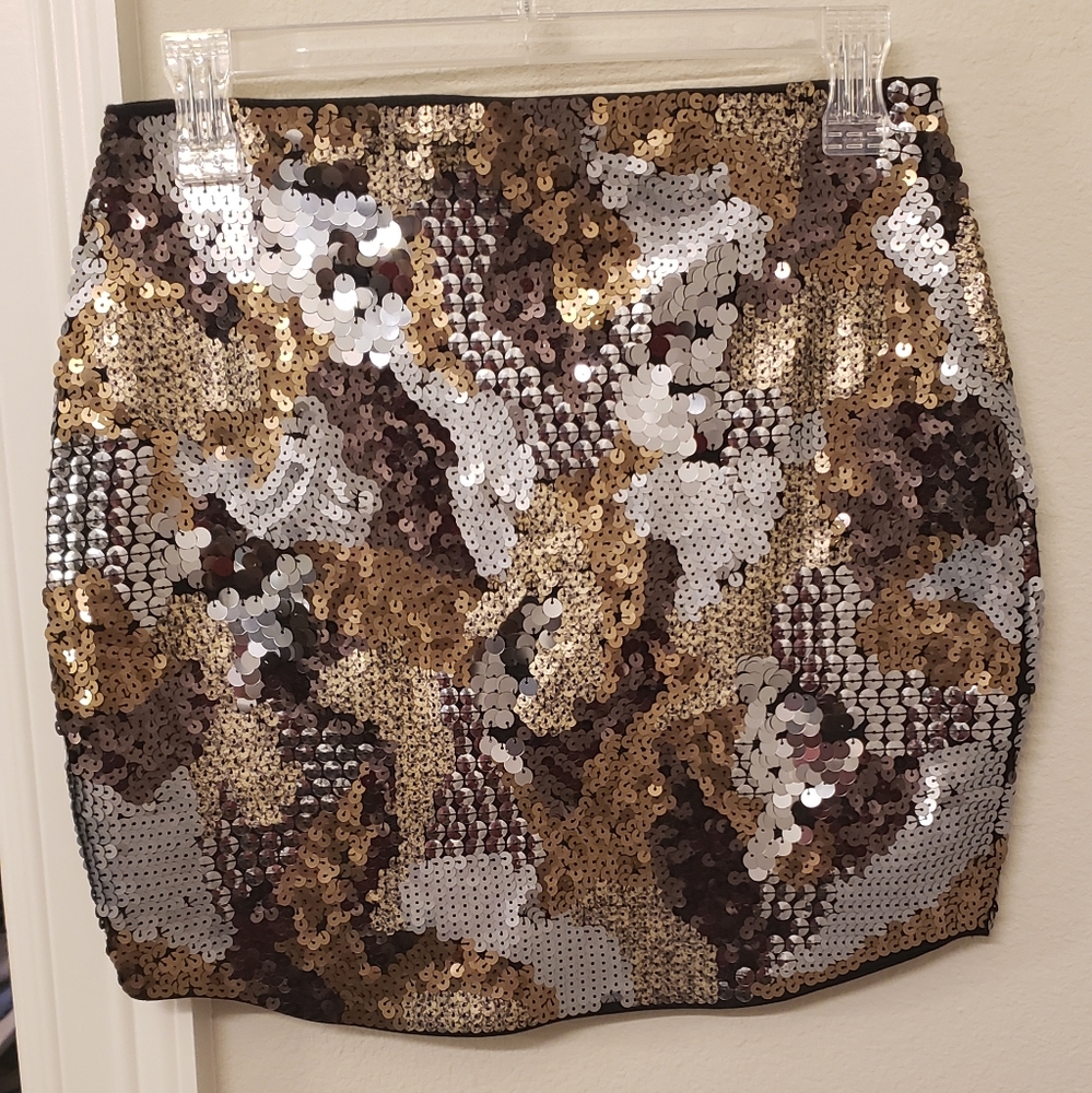 Gold & Silver Mini Skirt